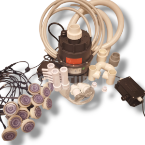 Oro masažo sistema su 12 LED purkšt.